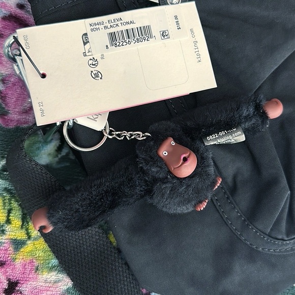 Kipling Eleva Black Nylon Tote Bag - Picture 4 of 5